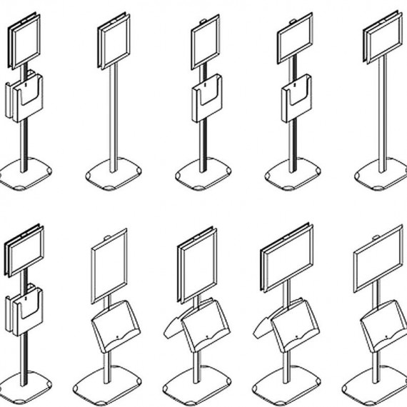 Multistand brosjyrestativ